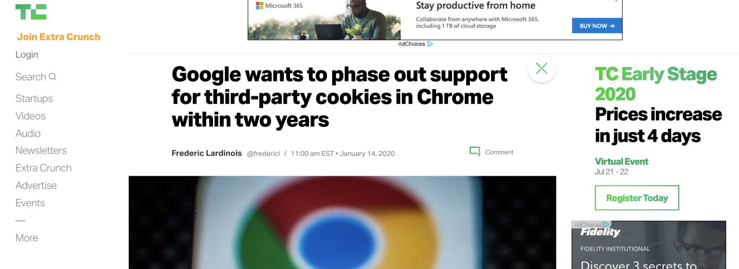 Google wants to phase out support for third-party cookies in Chrome within two years