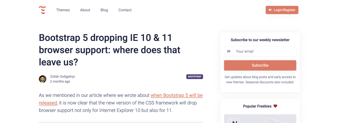 Bootstrap 5 dropping IE 10 & 11 browser support: where does that leave us?