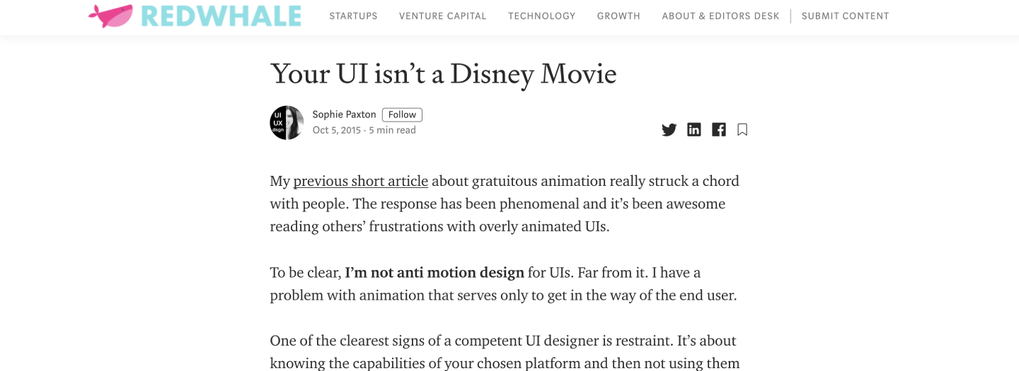 Your UI isn’t a Disney Movie