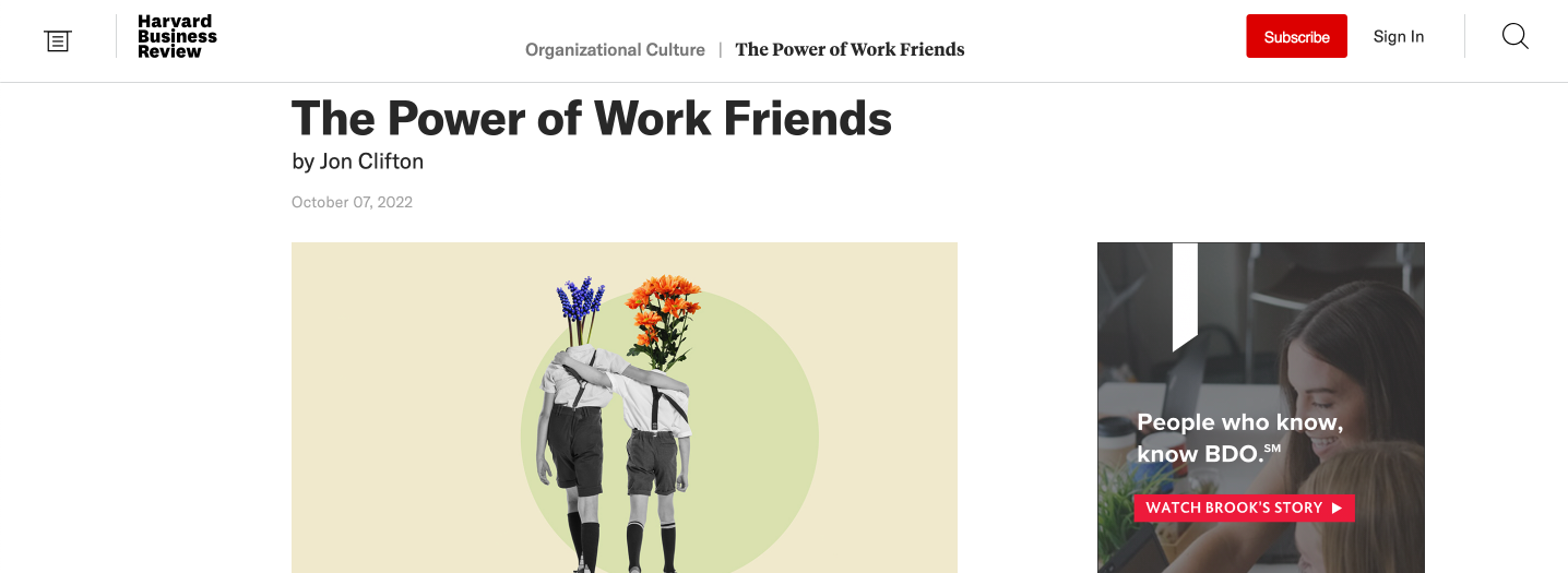 The Power of Work Friends
