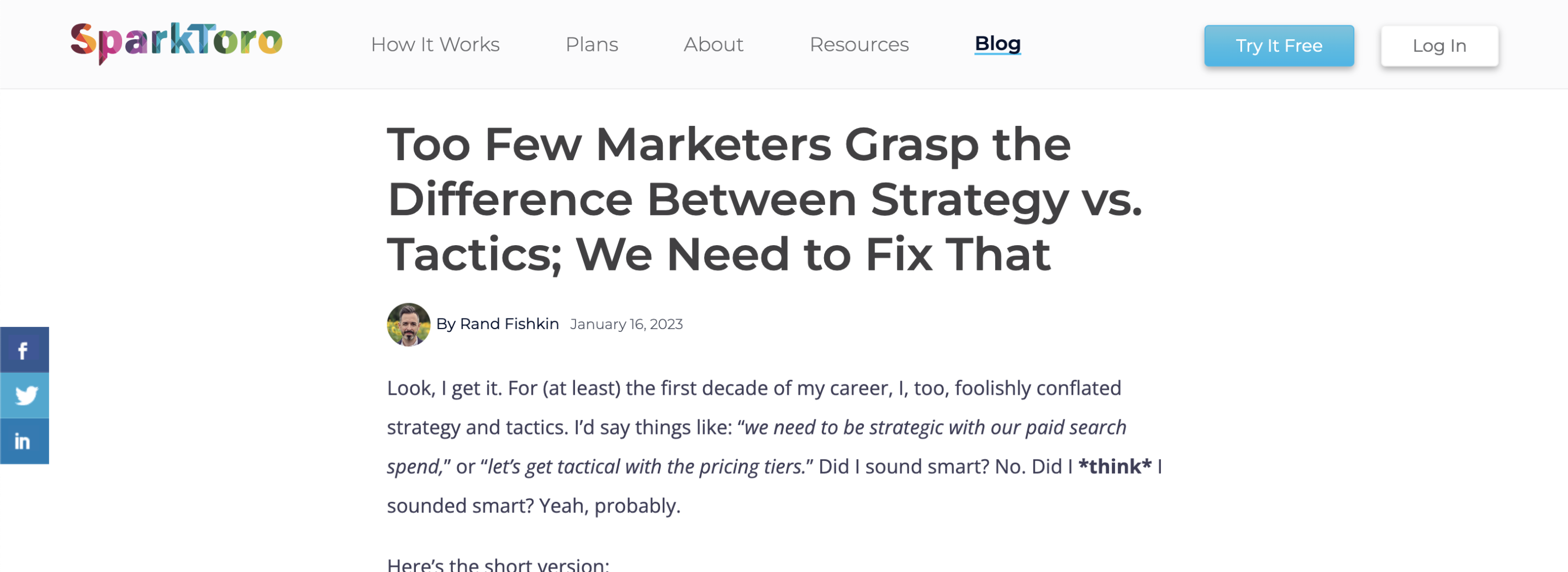 Too Few Marketers Grasp the Difference Between Strategy vs. Tactics; We Need to Fix That