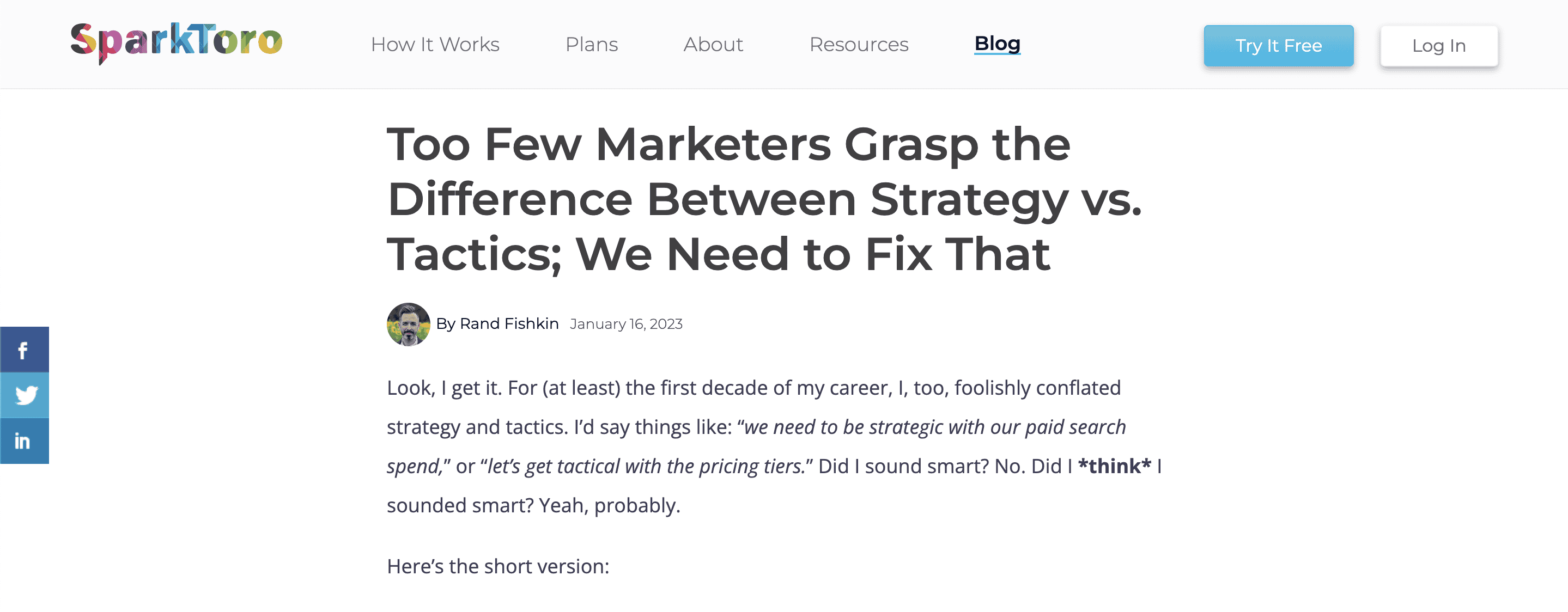 Too Few Marketers Grasp the Difference Between Strategy vs. Tactics; We Need to Fix That