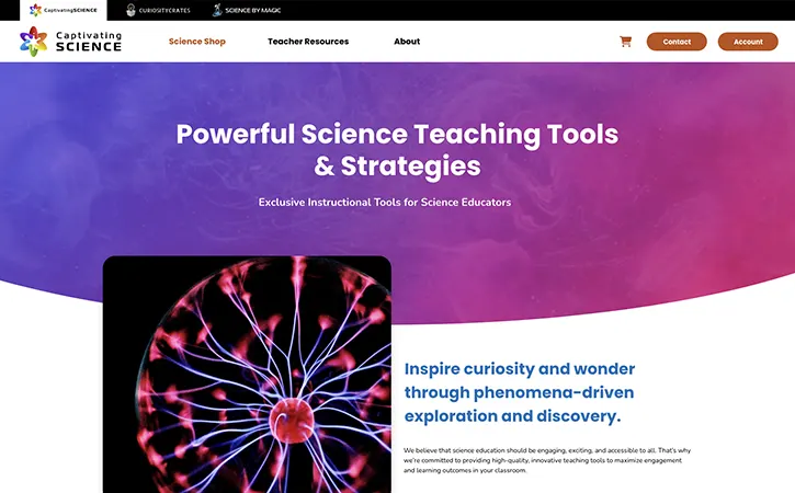 Captivating Science home page